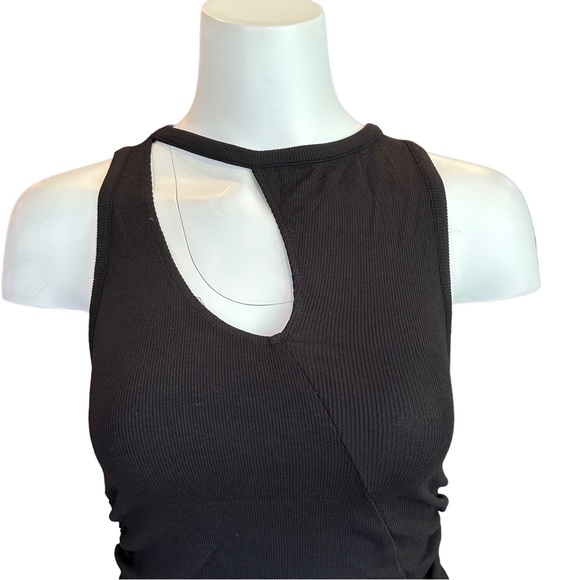 N:PHILANTHROPY Marlin Cut Out Rouched Tank Top Black S NEW - Picture 3 of 6